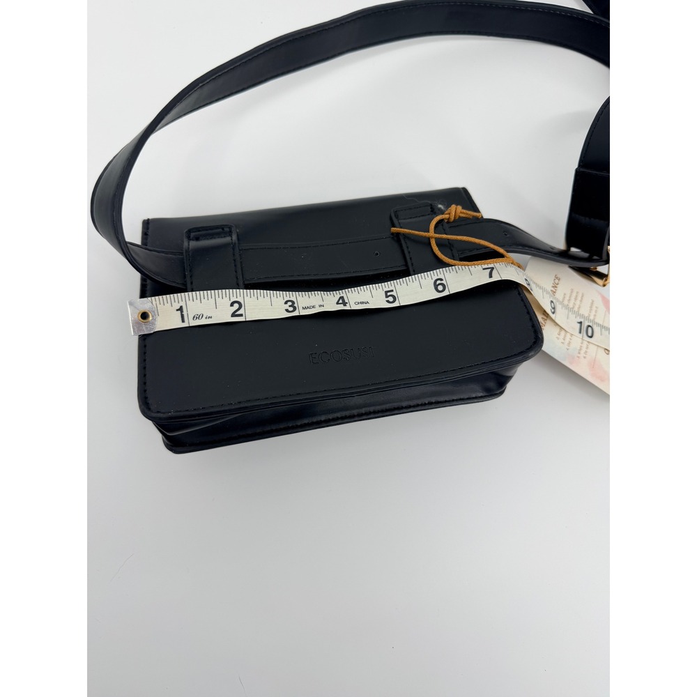 ECOSUSI Black Belt Bag Gold Hardware Fanny Pack New - Picture 5 of 6